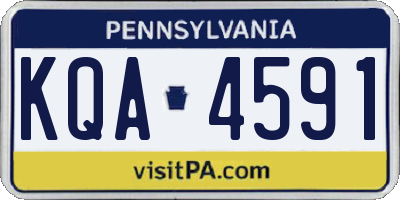 PA license plate KQA4591