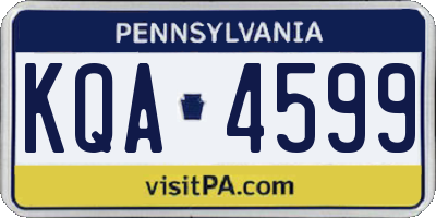 PA license plate KQA4599
