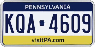 PA license plate KQA4609