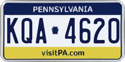 PA license plate KQA4620