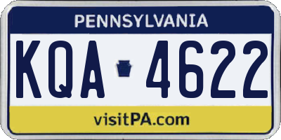 PA license plate KQA4622