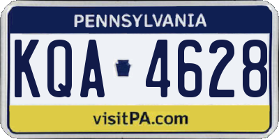 PA license plate KQA4628