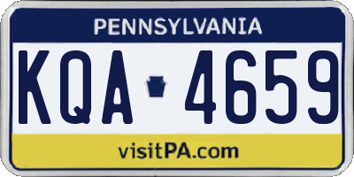 PA license plate KQA4659