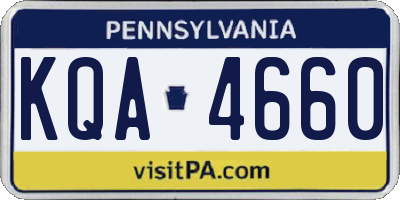 PA license plate KQA4660