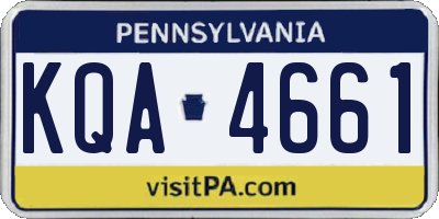 PA license plate KQA4661