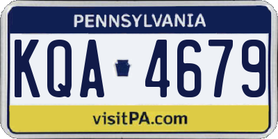 PA license plate KQA4679