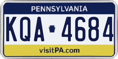 PA license plate KQA4684