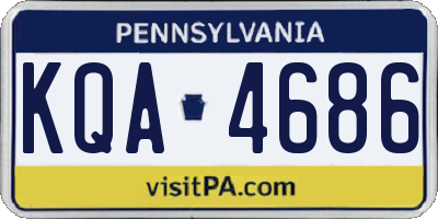 PA license plate KQA4686