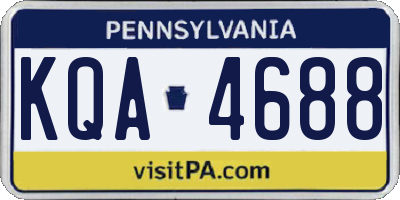PA license plate KQA4688
