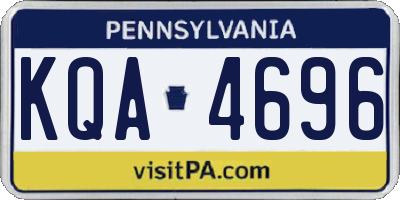 PA license plate KQA4696