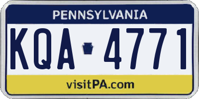 PA license plate KQA4771