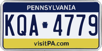 PA license plate KQA4779