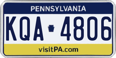 PA license plate KQA4806