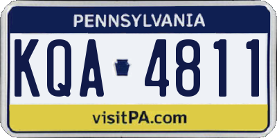 PA license plate KQA4811