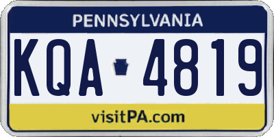 PA license plate KQA4819