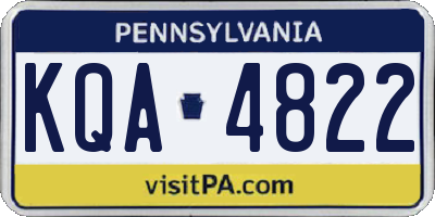 PA license plate KQA4822