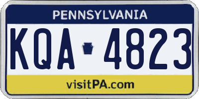 PA license plate KQA4823