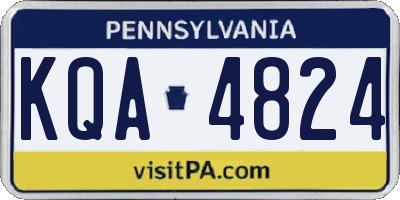 PA license plate KQA4824