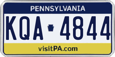 PA license plate KQA4844