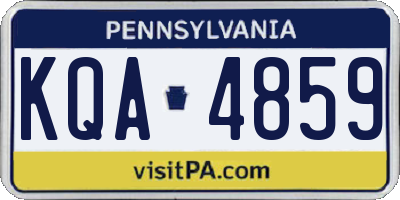 PA license plate KQA4859