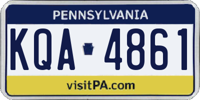 PA license plate KQA4861
