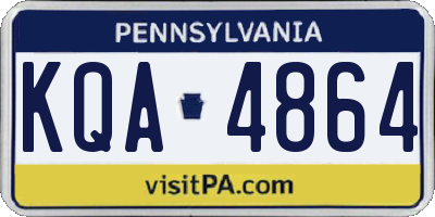 PA license plate KQA4864