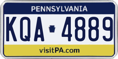 PA license plate KQA4889