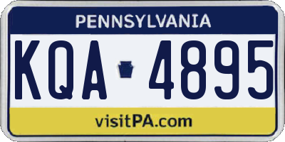 PA license plate KQA4895