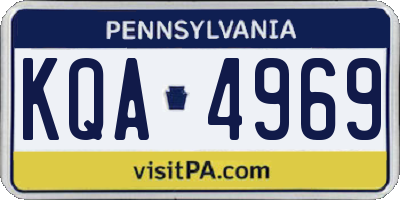 PA license plate KQA4969