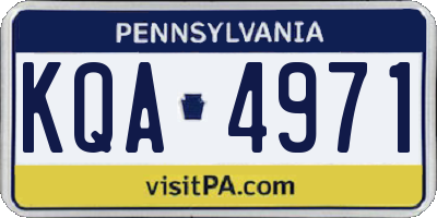 PA license plate KQA4971