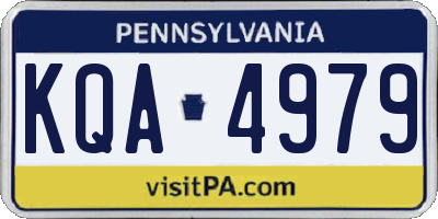 PA license plate KQA4979