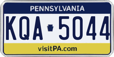 PA license plate KQA5044