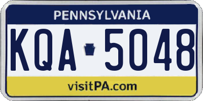PA license plate KQA5048