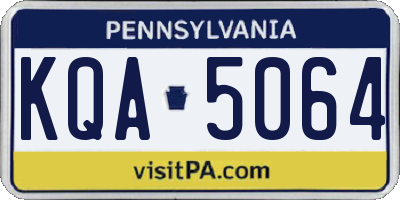 PA license plate KQA5064