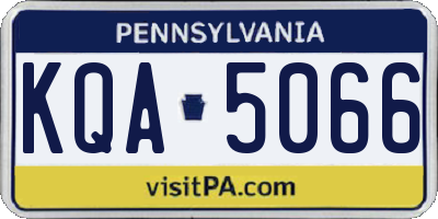PA license plate KQA5066