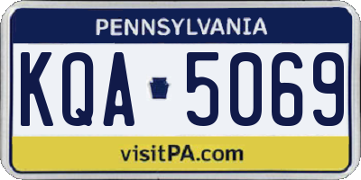 PA license plate KQA5069