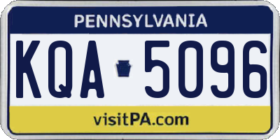 PA license plate KQA5096