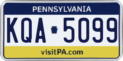 PA license plate KQA5099