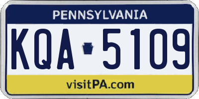 PA license plate KQA5109