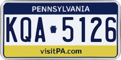 PA license plate KQA5126
