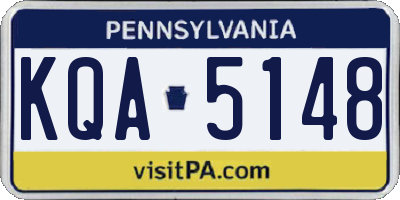 PA license plate KQA5148