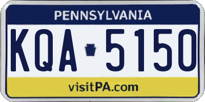 PA license plate KQA5150