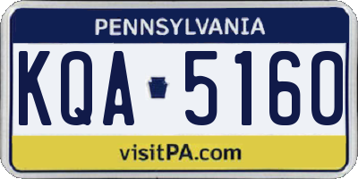 PA license plate KQA5160