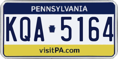PA license plate KQA5164