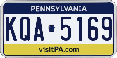 PA license plate KQA5169