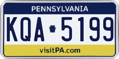 PA license plate KQA5199