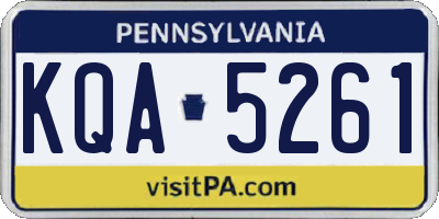 PA license plate KQA5261