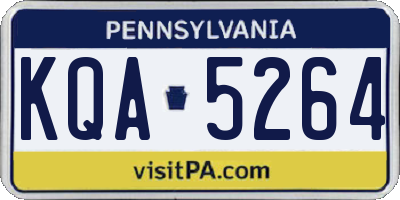 PA license plate KQA5264