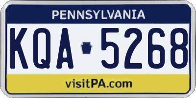 PA license plate KQA5268