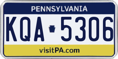 PA license plate KQA5306